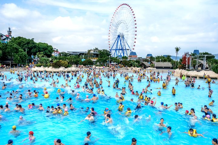 樂園推中秋連假享門票第二人20元優惠。　圖：麗寶樂園渡假區／提供