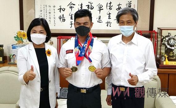 雲林奪世界警消運動會1金1銅 縣長張麗善接見奪金消防健兒