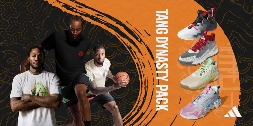 文武自如!adidas「唐朝系列」籃球鞋磅礡登場 三大 NBA 球星化身唐代俠客 古詩上腳展筆墨風華