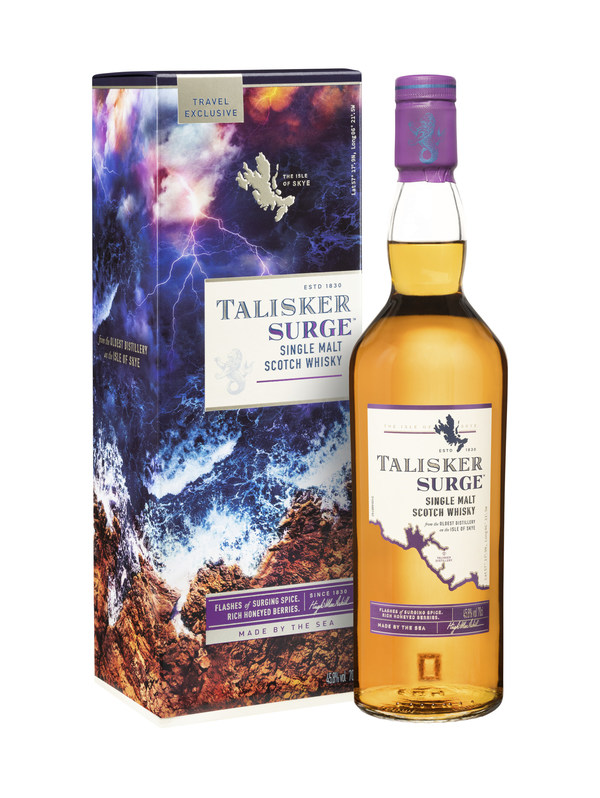 Talisker Single Malt Scotch Whisky announces the release of a new travel retail exclusive, Talisker Surge Talisker Single Malt Scotch Whisky announces the release of a new travel retail exclusive, Talisker Surge