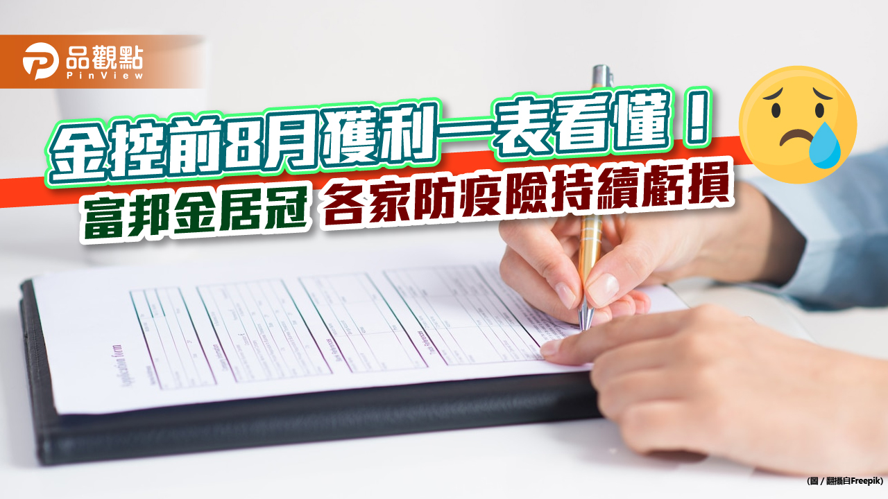 金控前8月獲利一表看懂！富邦金EPS7.29元居冠　各家防疫險持續虧損｜財經