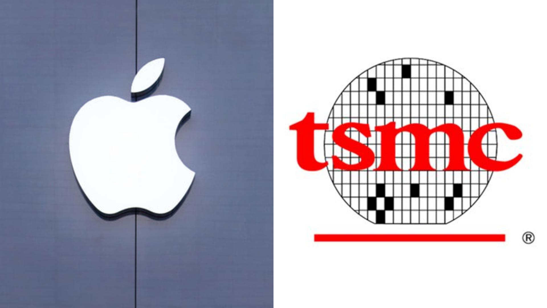 蘋果iPhone處理器多採用台積電生產技術,兩大企業相輔相成。 合成照片取自蘋果官網、台積電臉書