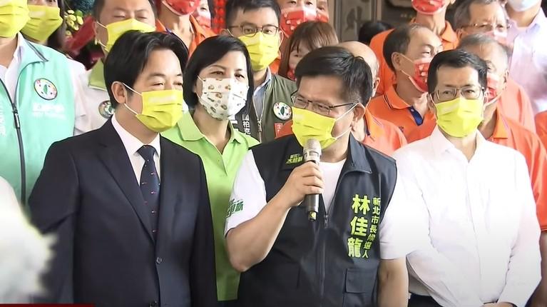 賴清德首站輔選行程,為林佳龍拉抬聲勢。翻攝畫面