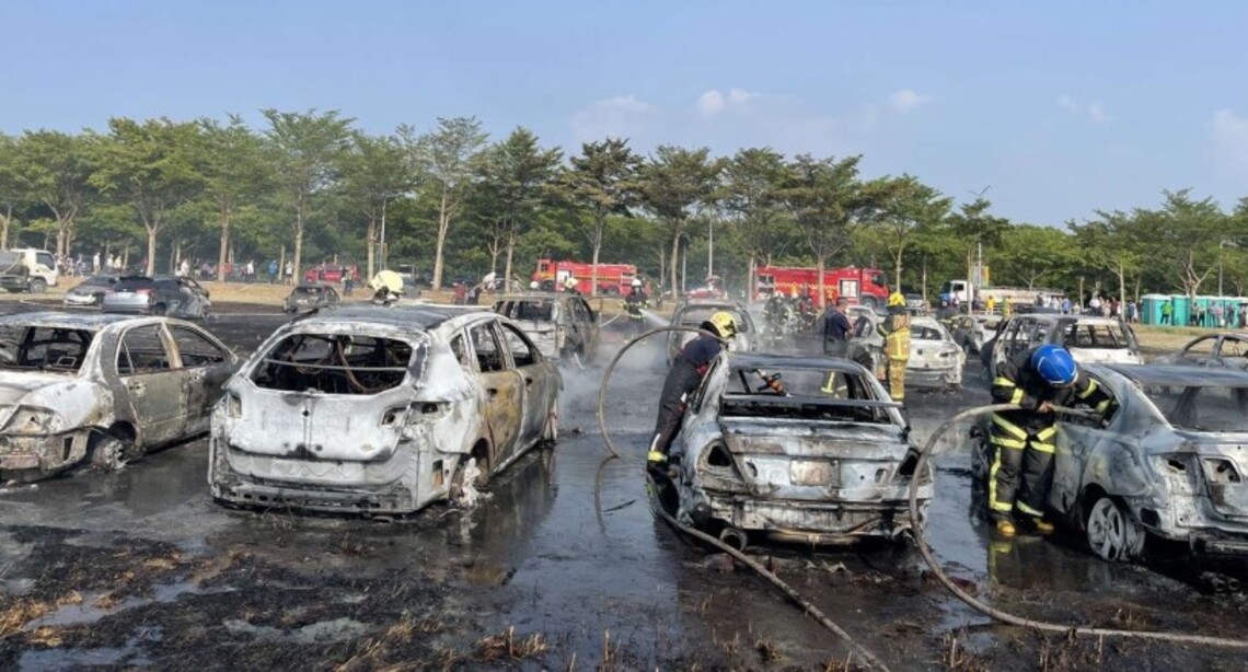 農機展停車場火警無人受傷25車毀損 張麗善:妥善協助車主後續處理