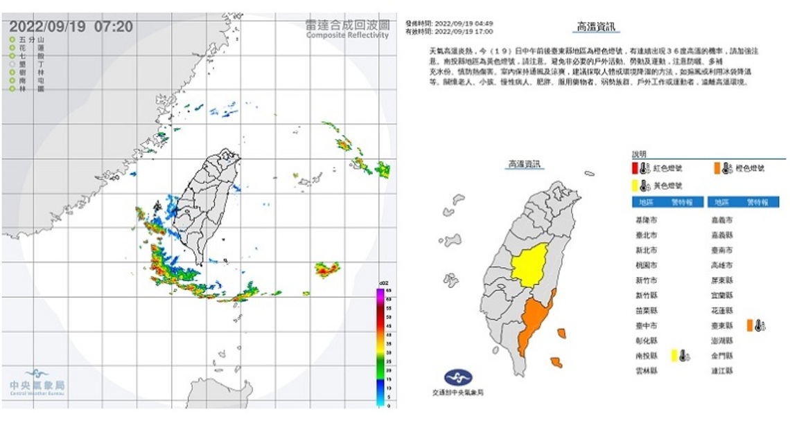 各地多雲到晴   午後山區東臺南部雷陣雨   北東恆春馬祖留意長浪