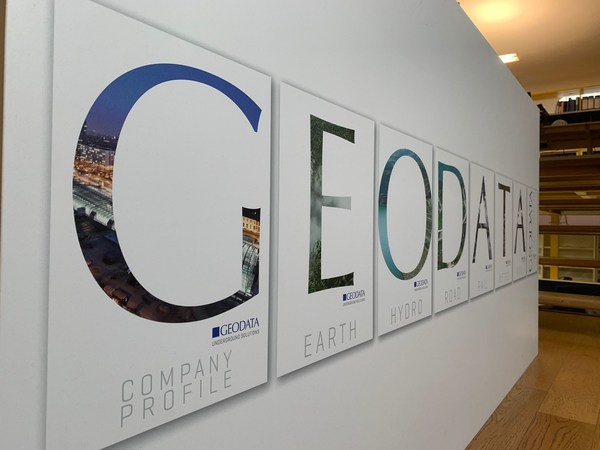 Geodata's insignia will soon give way to Pini Group's. Geodata's insignia will soon give way to Pini Group's.