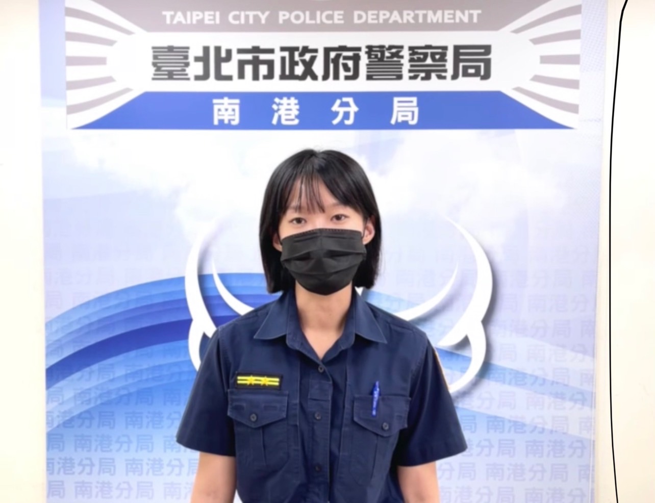 圖片說明:舊莊派出所所長陳怡婷說明畫面。(記者葉鈞宇翻攝)