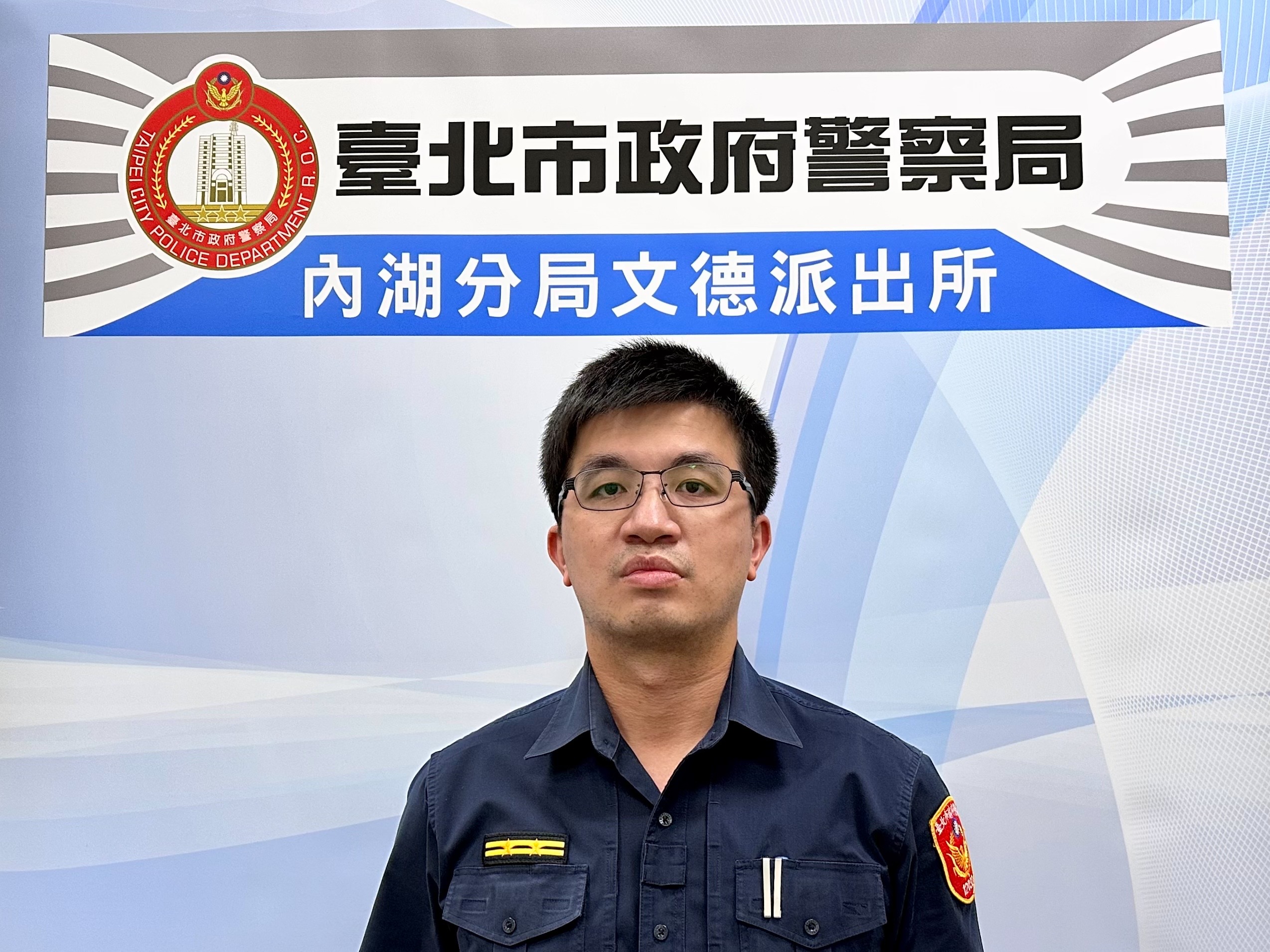 圖片說明:文德派出所長林柏齡說明。(記者宋紹誠翻攝)