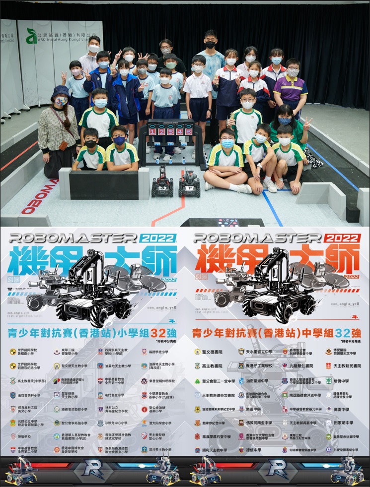 機甲大師2022青少年對抗賽（香港站）分組賽結果出爐 中小學各32強正式踏入決賽階段  機甲大師港隊站上國際戰台 勇奪全球亞軍