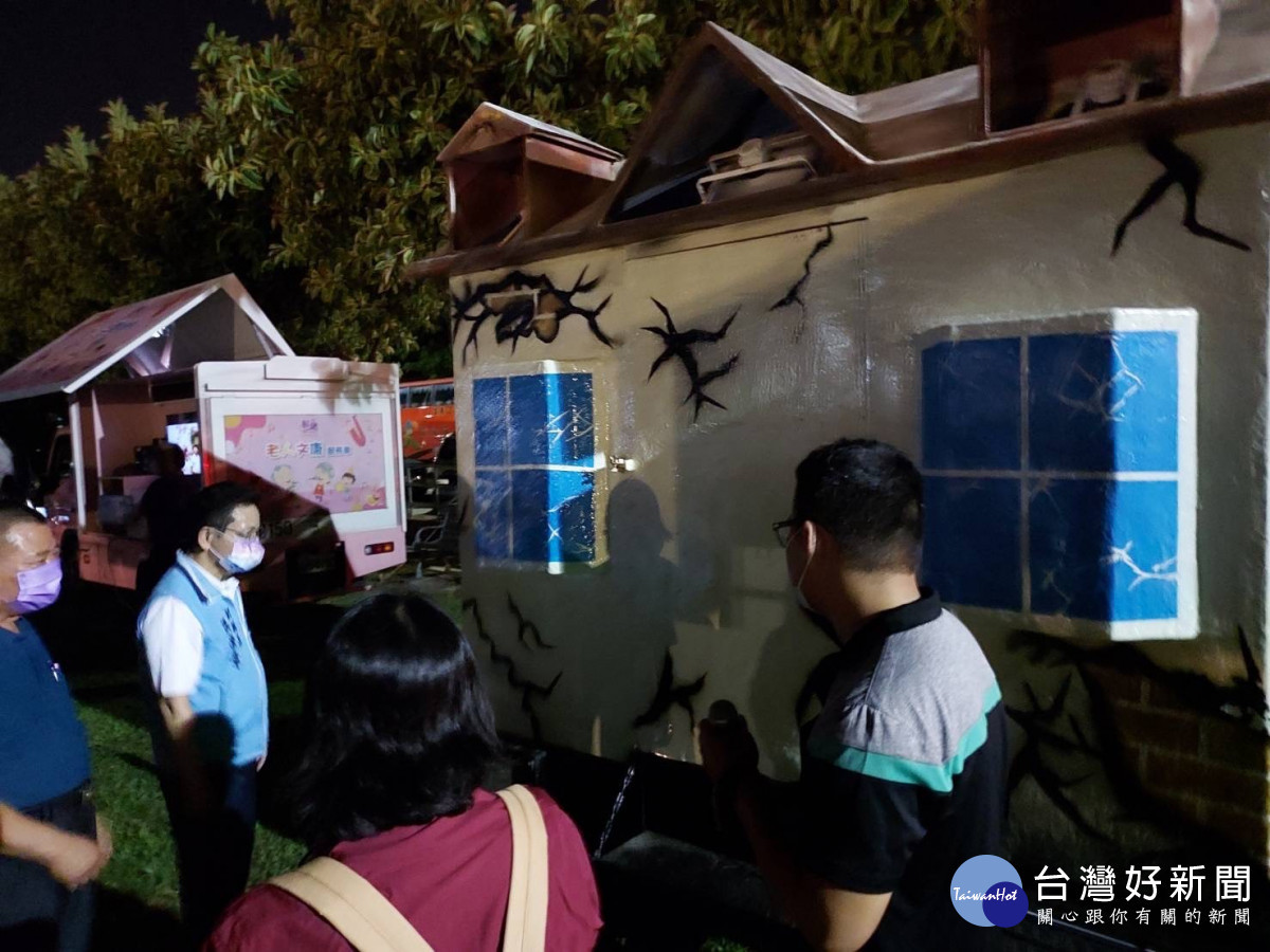 彰化防患未然,防災教育1日「災民夜宿」體驗。圖/彰化縣政府提供