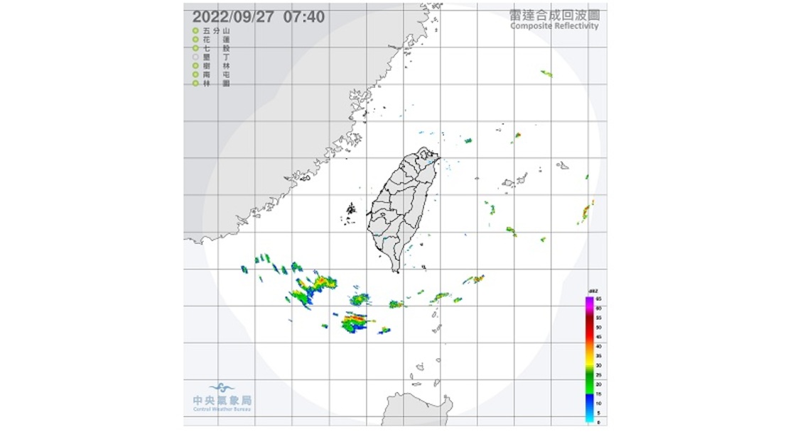 各地水氣減少 北海岸及東半部仍應注意有局部短暫陣雨