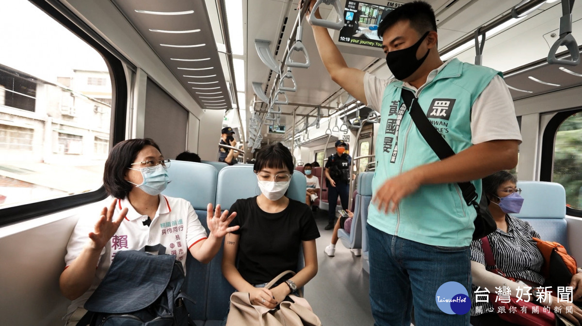 民眾黨桃園市長參選人賴香伶力推「北北桃1280+月票、無限次數搭乘」政見。<br /><br /> <br /><br />