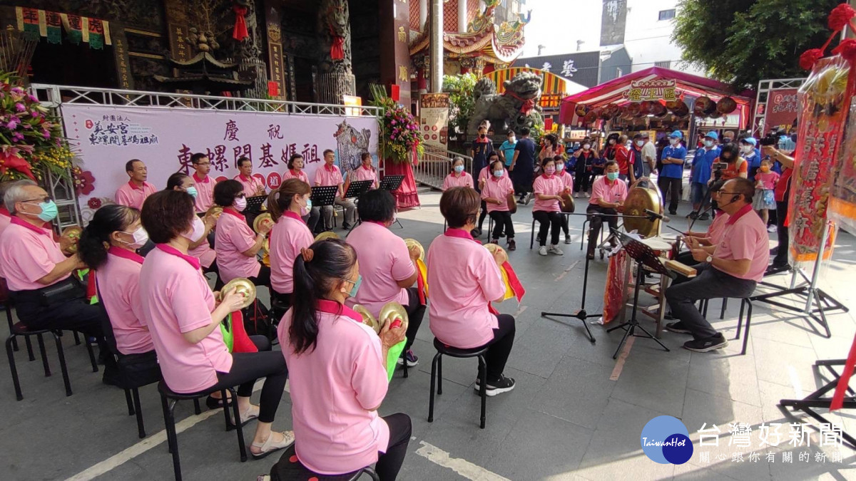 北斗奠安宮慶祝東螺開基媽祖飛昇得道日,十六間宮廟主神祝賀。圖/記者鄧富珍攝