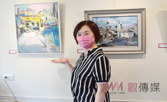 全國油畫展得獎者卓美黛講座分享 社頭鄉六次元咖啡藝廊談情說畫