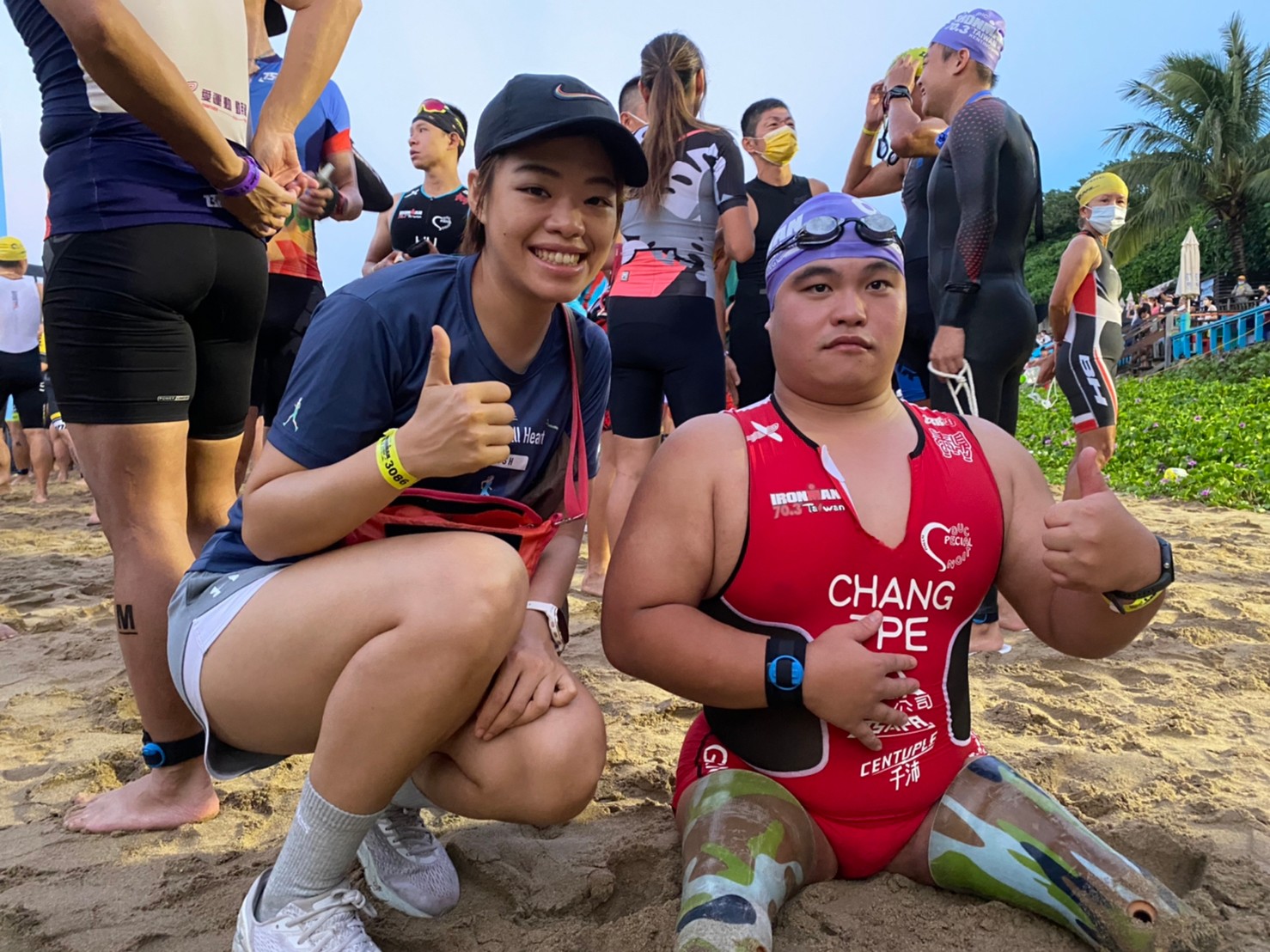 安娜與肢體障礙運動員張維捷 照片來源:愛運動動無礙