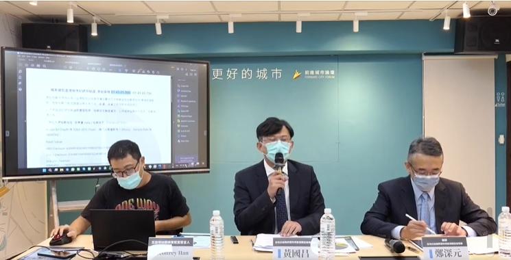 黃國昌6日偕同台灣公益揭弊暨吹哨者保護協會召開記者會表示,音檔內容已送交聲紋鑑識實驗室鑑定,確認內容無變造、剪輯之疑慮。翻攝直播畫面