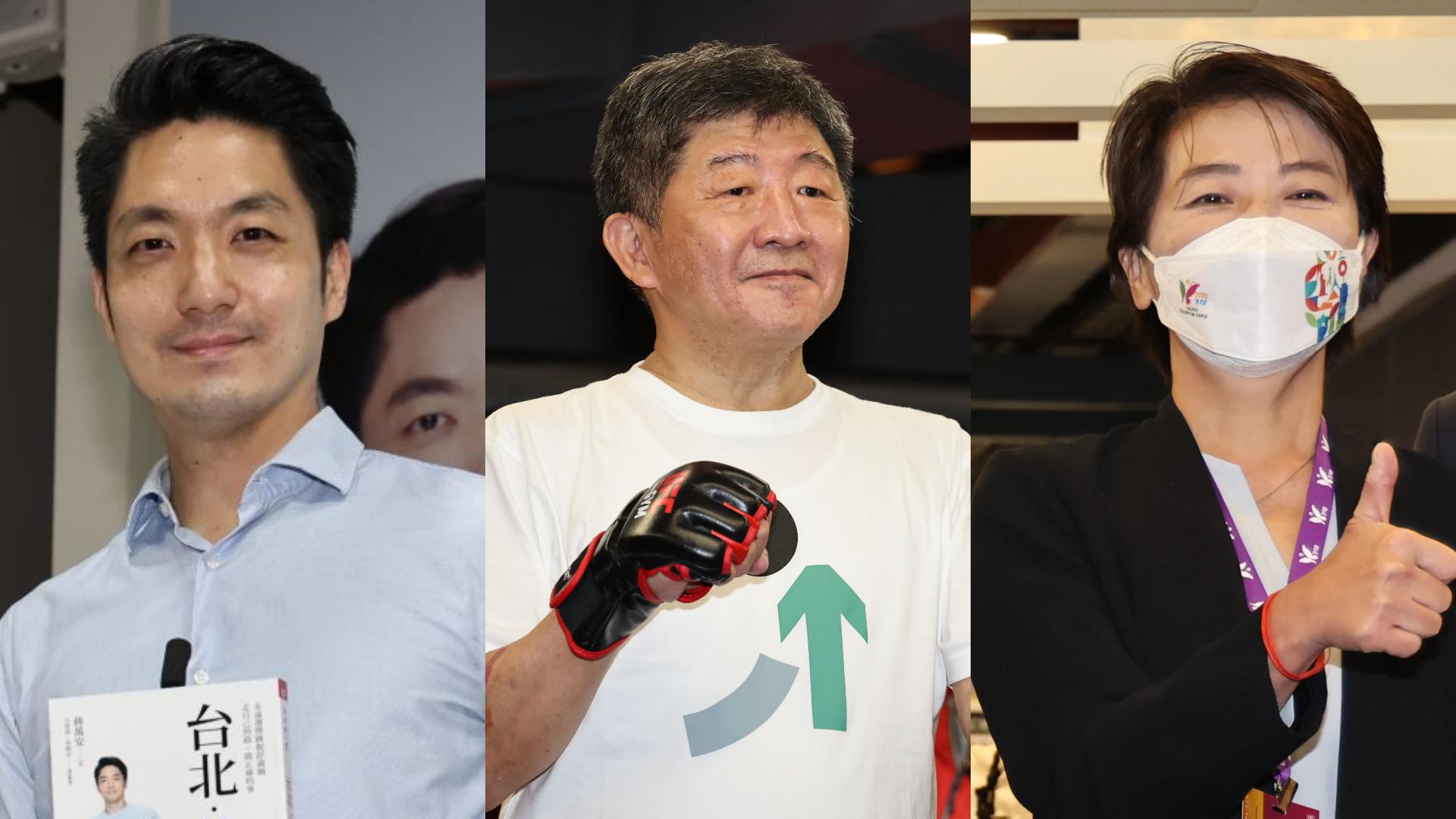 藍綠白3位台北市長參選人,11月5日將進行首場辯論。資料照片/林啟弘攝
