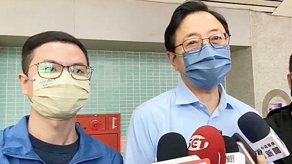 國民黨桃園市長參選人張善政今天出席「國際新創機器人節」活動,會後接受媒體聯訪。張善政競辦提供