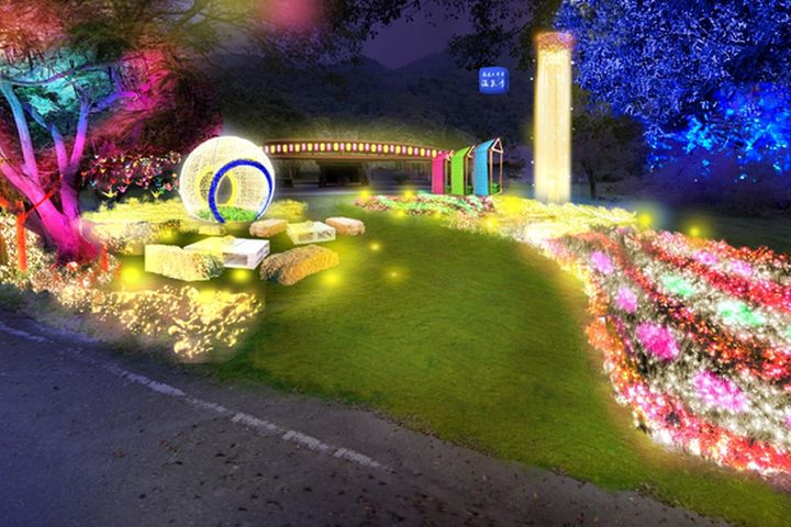 2022太平洋溫泉季-瑞穗溫泉區光影展區(示意圖)。 圖:花蓮縣政府觀光處/提供