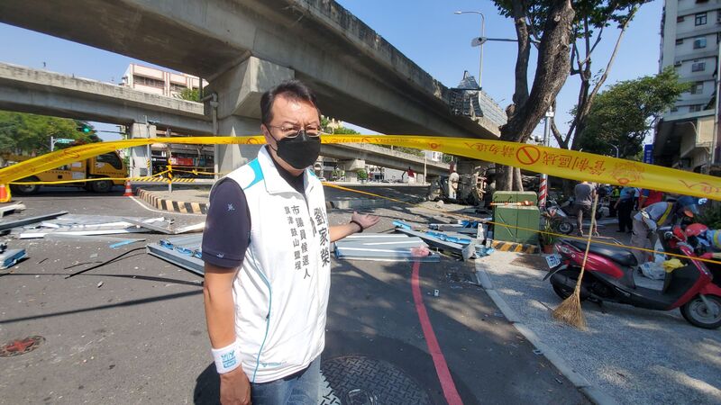 影/中華高架橋今天又發生預拌混泥土車摔落掉下司機身亡/漾新聞