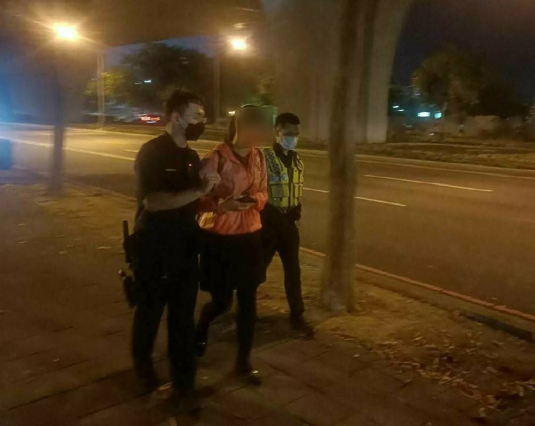 ▲女子心情低落深夜失聯，員警查詢機車行駛軌跡輔助，順利尋獲廖女 (圖/台中市警察局 提供)