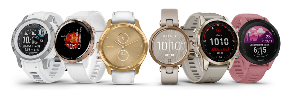 Garmin「Your Time to Shine 做自己,最動人」提供多元錶款選擇,以時尚輕巧且各具特色的外觀設計,滿足廣大女性對智慧手錶的想像