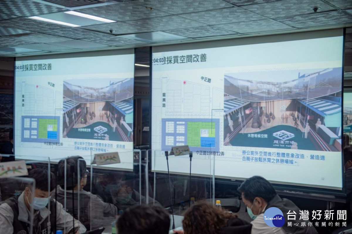 經發局向經濟部申請「市集沿街風貌再造計畫」補助,推動龍潭市場改造計畫。