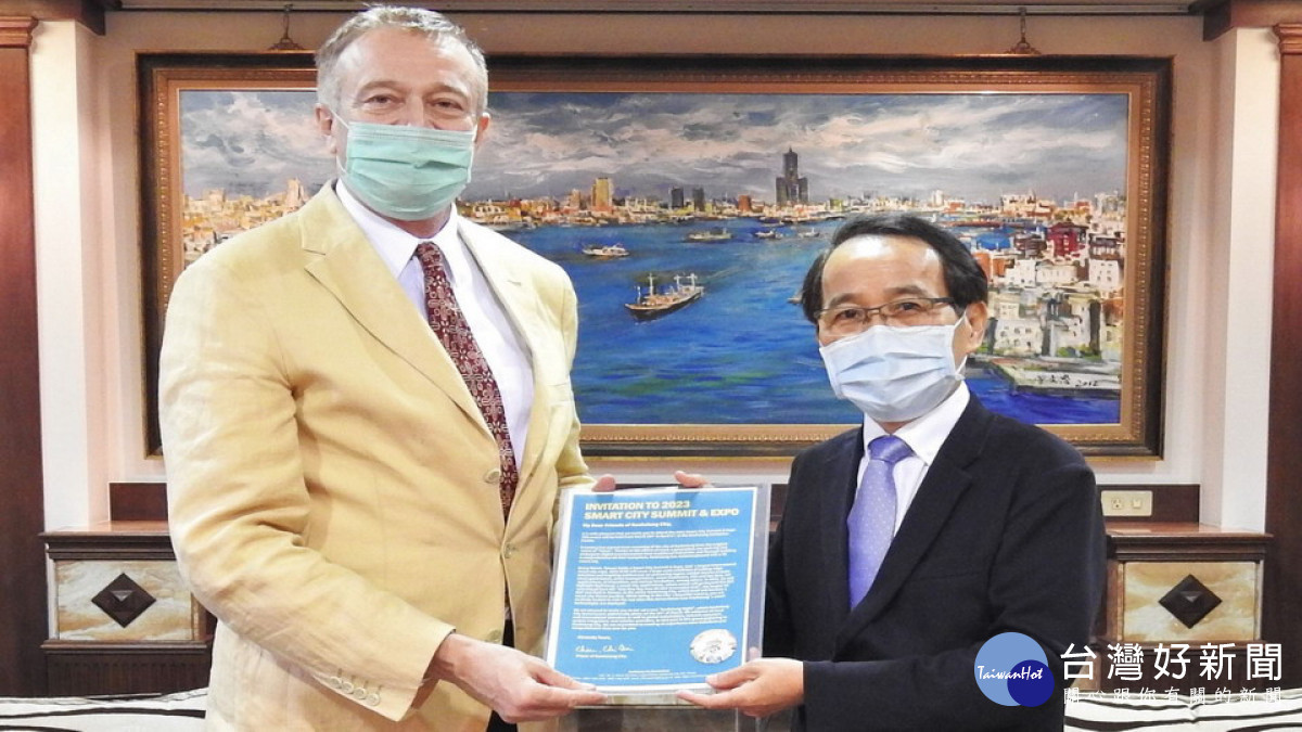 ▲奧地利商務代表辦事處歐賀曼（Hermann Ortner）商務代表拜會高雄市政府。（圖／記者 許高祥 翻攝）