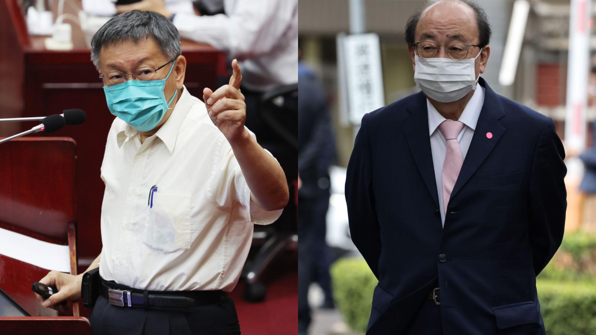 柯文哲(左)與柯建銘(右)再為高虹安兼職爭議互槓。合成照片/中央社、資料照片