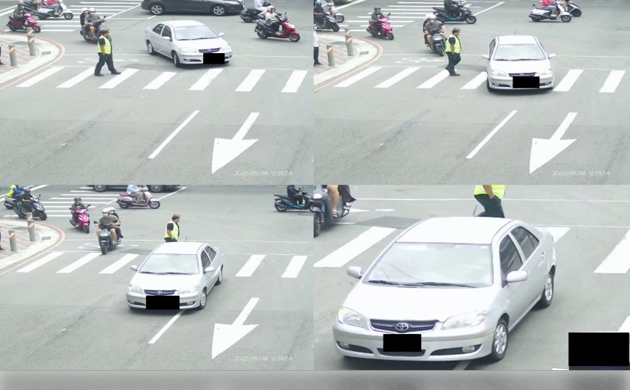 ▲北屯區文心路與中清路口 － 未禮讓行人 (圖/台中市警察局 提供)