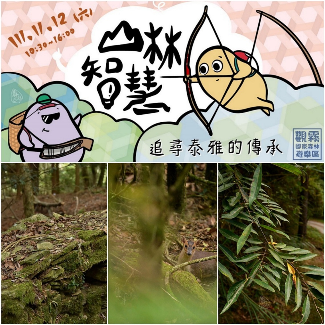 新竹林管處11/12「觀霧生態走讀 追尋泰雅的傳承」活動 結合生態走讀與泰雅狩獵文化體驗