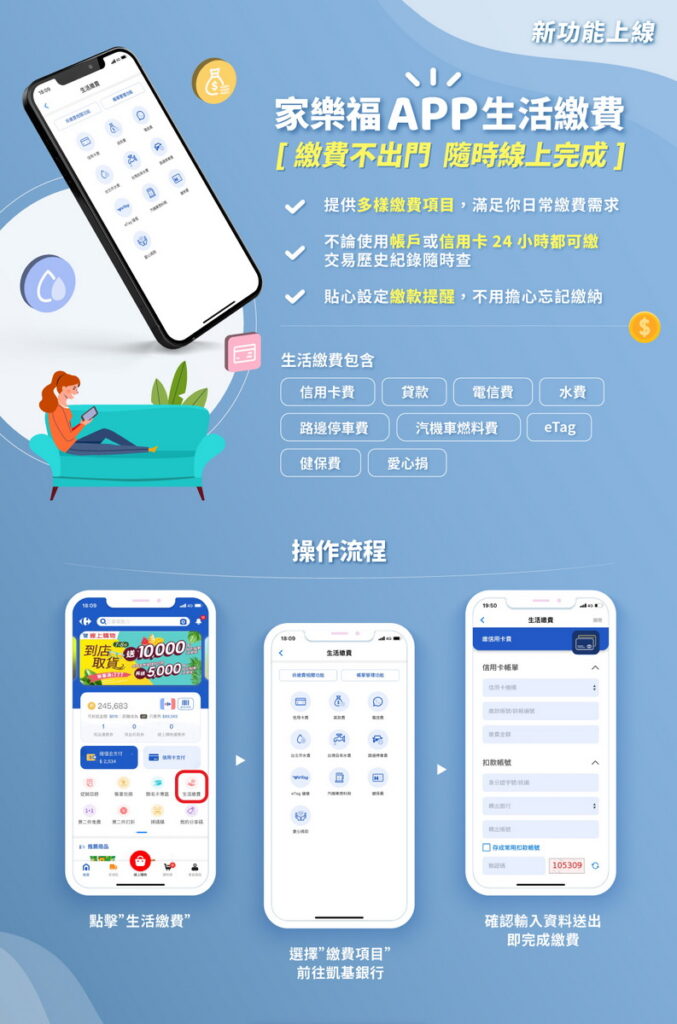 家樂福生活繳費功能新上線
