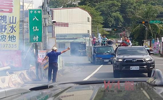 考驗候選人及團隊的體力 南投縣長候選人蔡培慧24日車掃馬拉松
