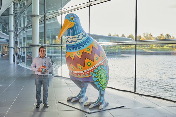 GIANT MEXICAN KIWI SCULPTURE SPOTTED OUTSIDE McLAREN RACING GIANT MEXICAN KIWI SCULPTURE SPOTTED OUTSIDE McLAREN RACING