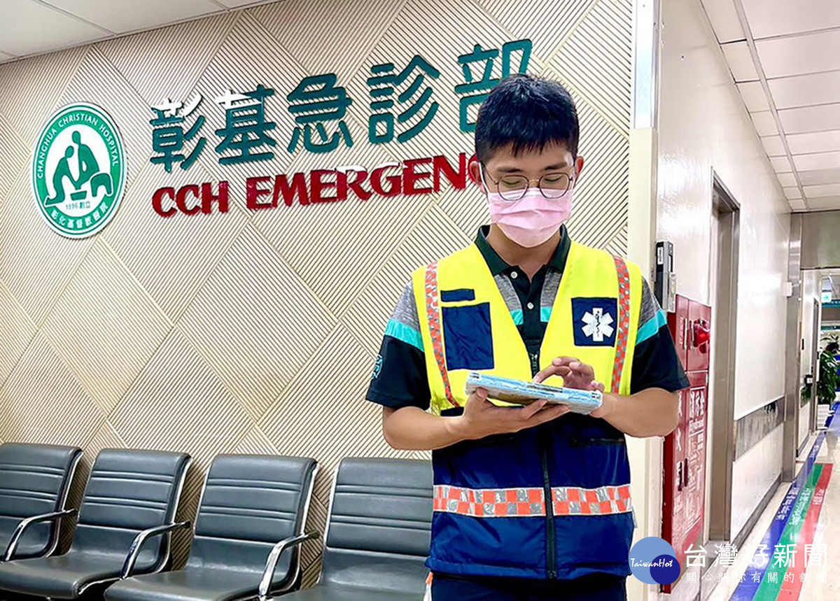 彰化分隊高級救護員翁彬凱。圖/彰基醫院提供