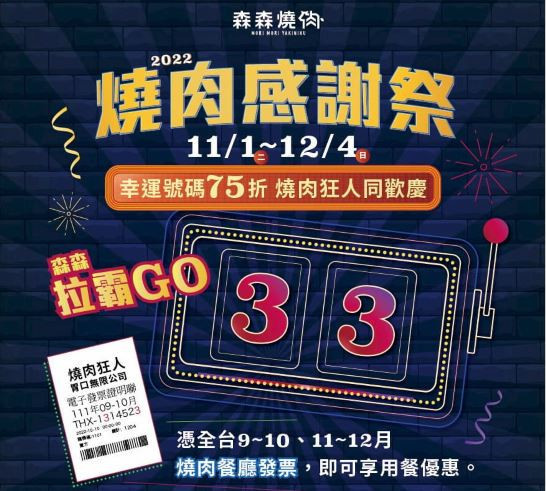 燒肉感謝祭活動開跑,愛吃燒肉的朋友千萬別錯過。
