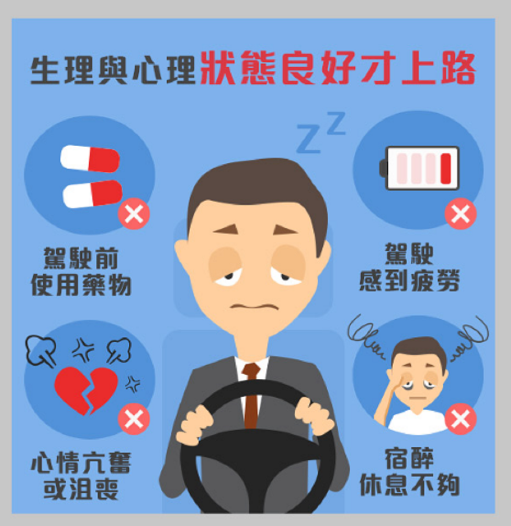 圖片說明:臺中市政府警察局交通警察大隊製作相關文宣提醒用路人防衛駕駛安全觀念。(記者林㤈輝翻攝)