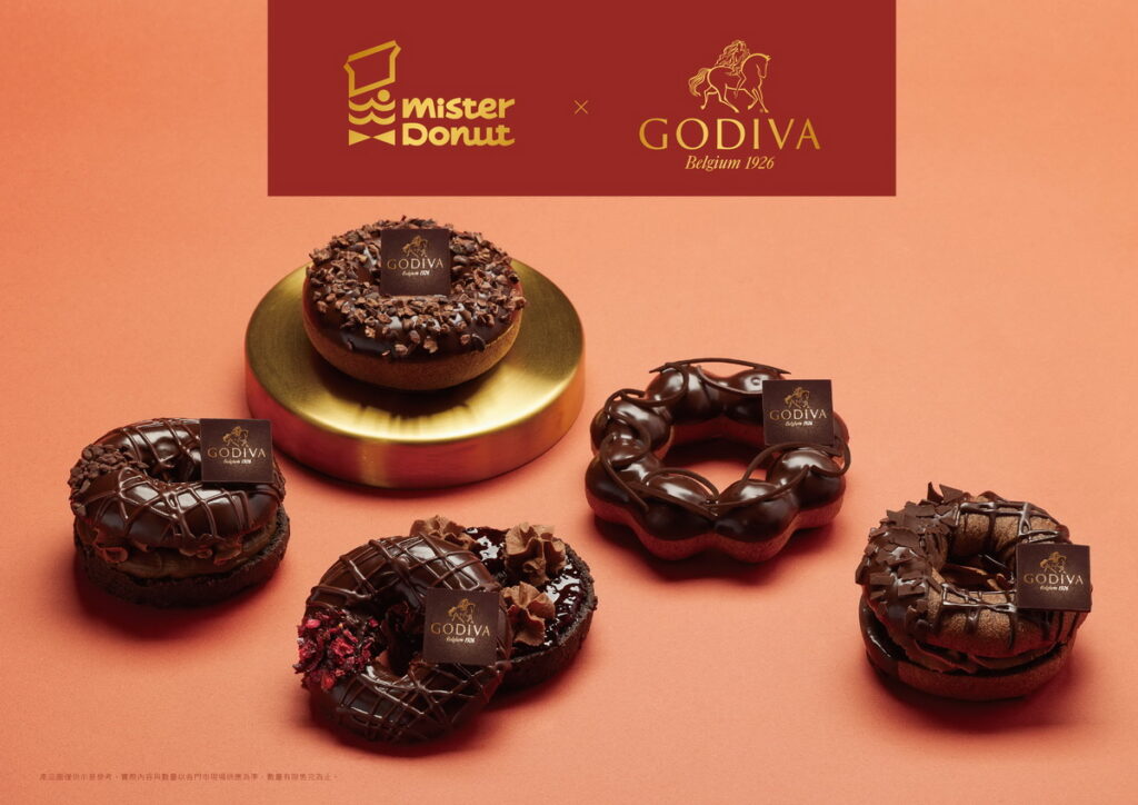 引進Mister Donut Japan巧克力蛋糕圈搭配雙層內餡,推出限量精品甜甜圈!