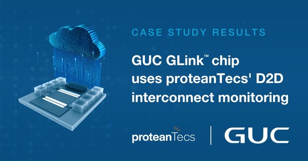 GUC integrates proteanTecs die-to-die (D2D) interconnect monitoring in their GLink™ chip. GUC integrates proteanTecs die-to-die (D2D) interconnect monitoring in their GLink™ chip.