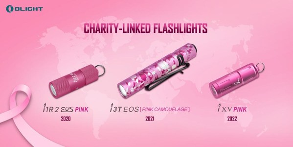 Olight(傲雷)專為乳腺癌意識宣傳月設計的手電 Olight(傲雷)專為乳腺癌意識宣傳月設計的手電