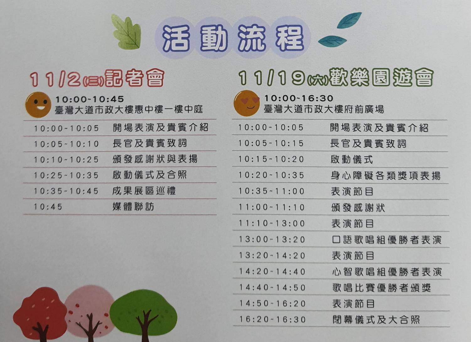 圖片說明:今年身障日一系列活動,19日園遊會將表揚獎勵身心障礙照顧者楷模和績優身障福利團體,各團體也會帶來專業精彩的表演,準備各類好吃、好玩、好買的市集攤位,活動歡喜熱鬧。(記者林㤈輝翻攝)