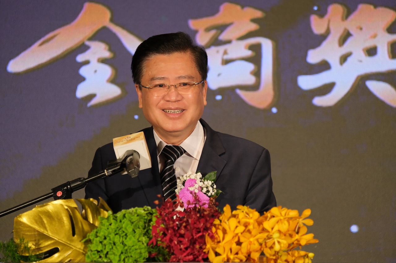 圖片說明：全國商業總會理事長許舒博致詞、讓世界看見臺灣。（圖/全國商業總會提供）