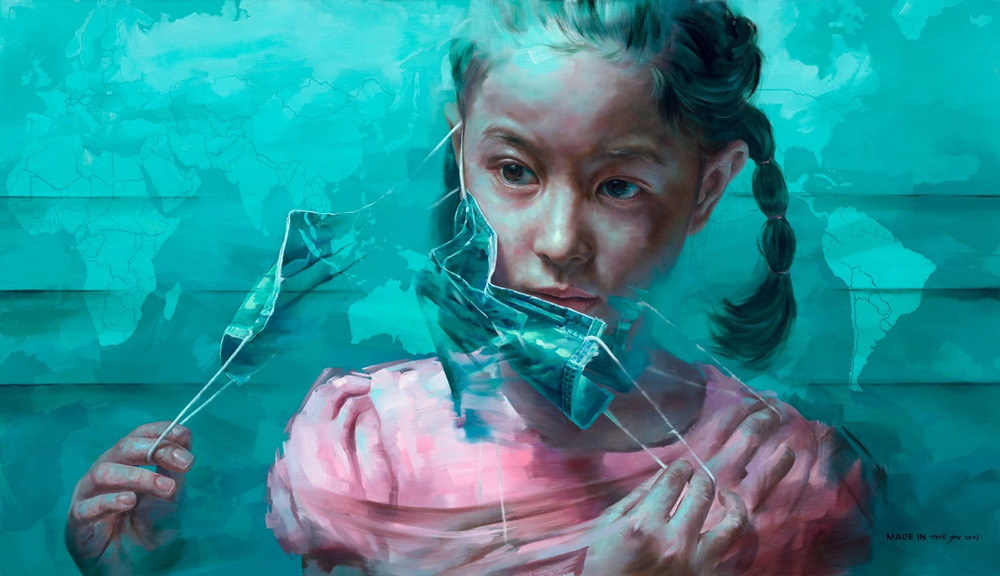 藝術家尤瑋毅作品 WE 112x194cm oil on canvas 2021。(圖/ 尤瑋毅/提供)