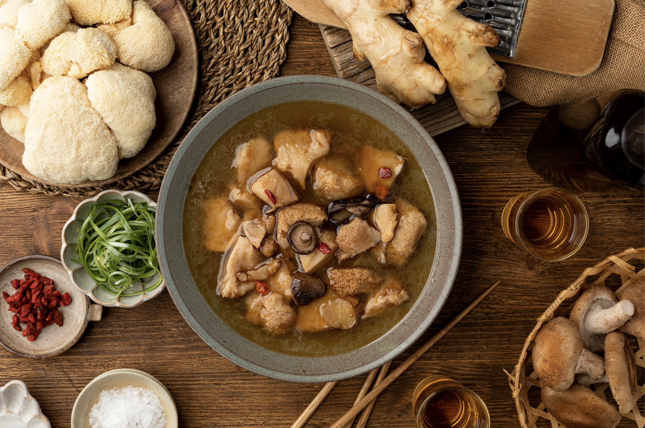 吃下去幸福滿滿! 「三風製麵」推出「猴頭菇」無肉食補