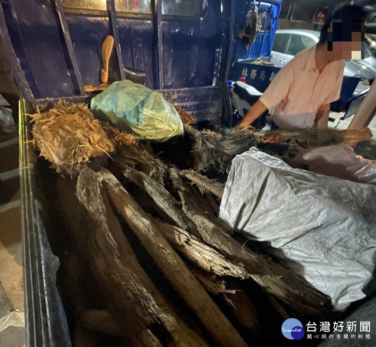 摸黑盜取國有林木,大溪警設攔截點查獲。