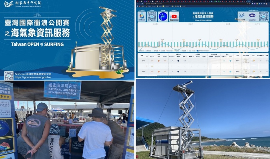 國海院整合創新海洋科技 提供臺灣國際衝浪賽海氣象資訊服務
