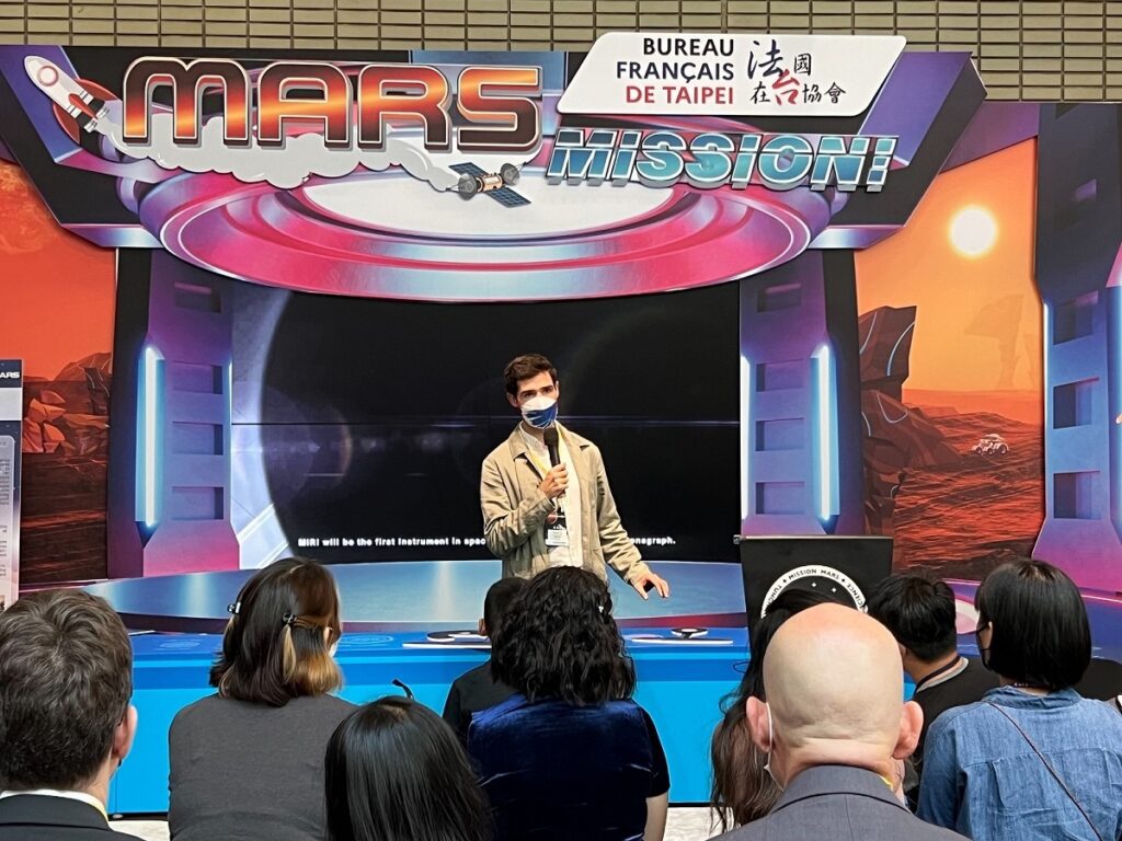 法國在台協會首度參與火星任務,並派員進行法國太空產業概況演講。(圖/東海大學提供)