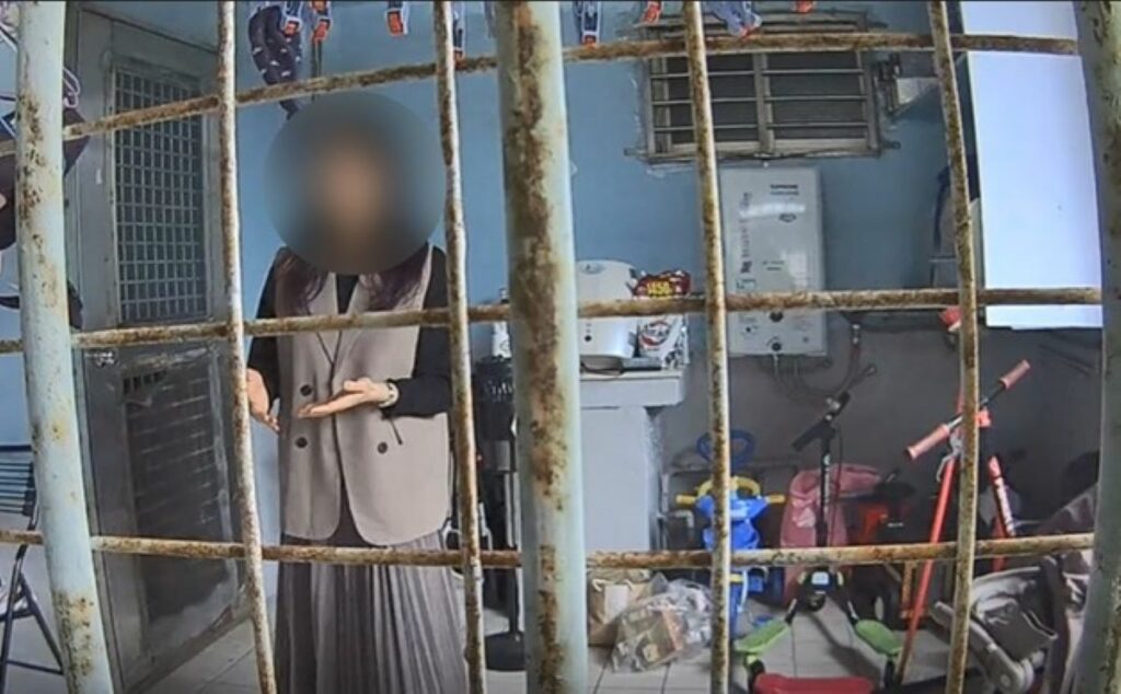 女子遭反鎖家中陽台。