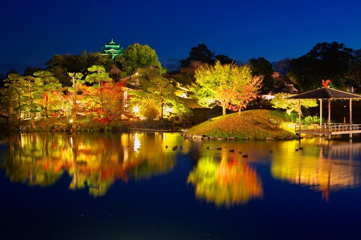 岡山後樂園秋夜熱鬧不停歇 幻想庭園特別開園活動開跑