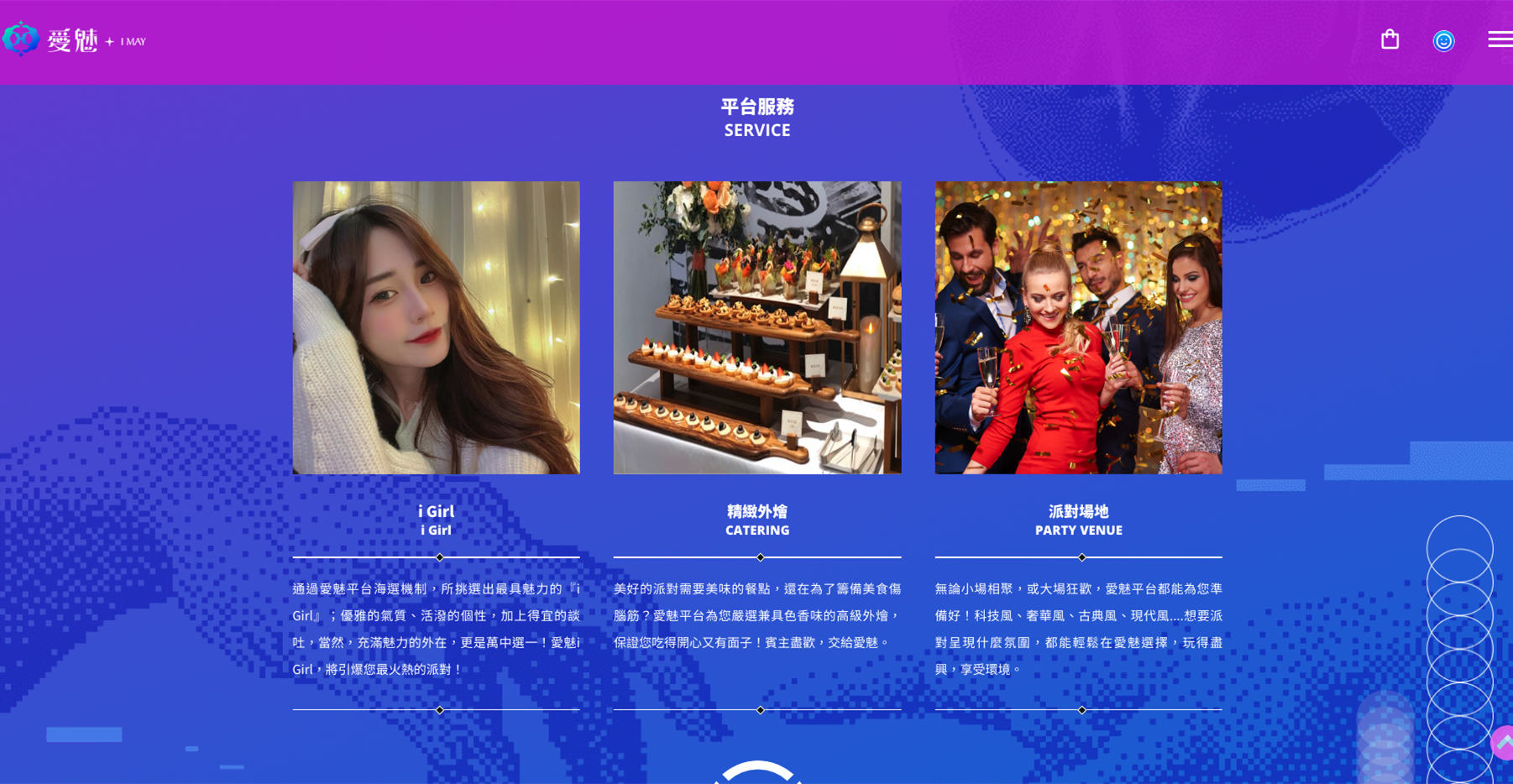 圖片說明:一條龍派對服務選擇。